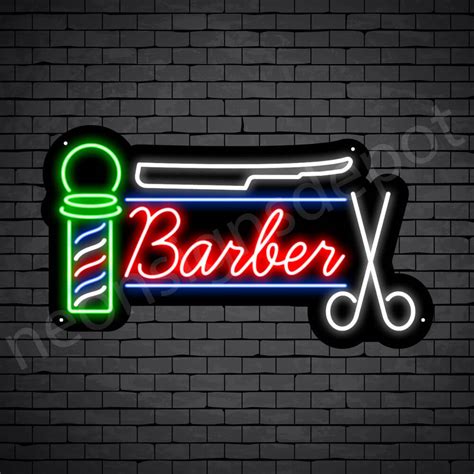 Barber Neon Sign Barber Tools Neon Signs Depot