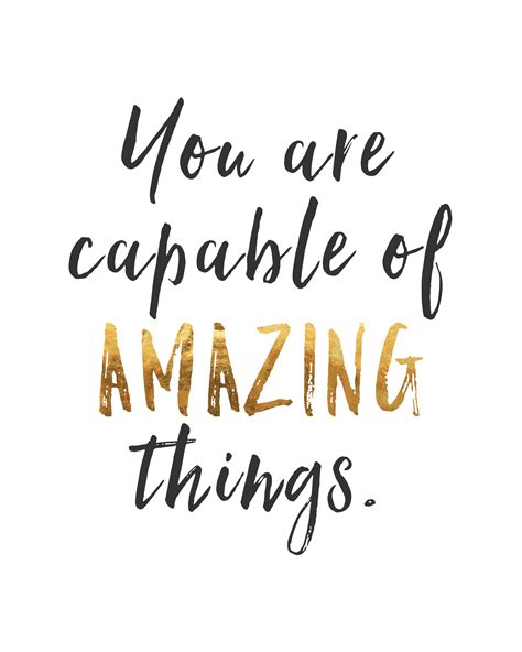 Inspirational Printable You Are Capable Of Amazing Things Digital