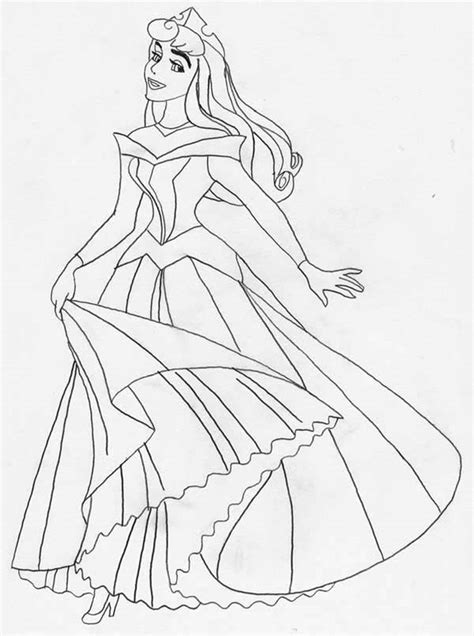 princess aurora  beautiful picture coloring page  print  coloring pages