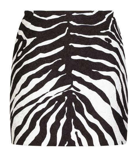 Dolce And Gabbana Multi Zebra Print Mini Skirt Harrods Uk