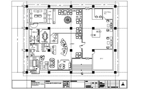 Private Bank Office Interior Design Layout And Furniture Layout Details