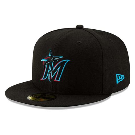 Mens New Era Black Miami Marlins 2019 Authentic Collection On Field