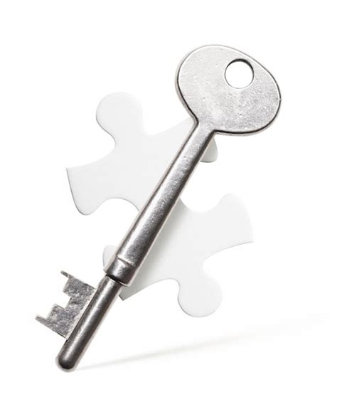Premium Photo | Unlock the puzzle on white