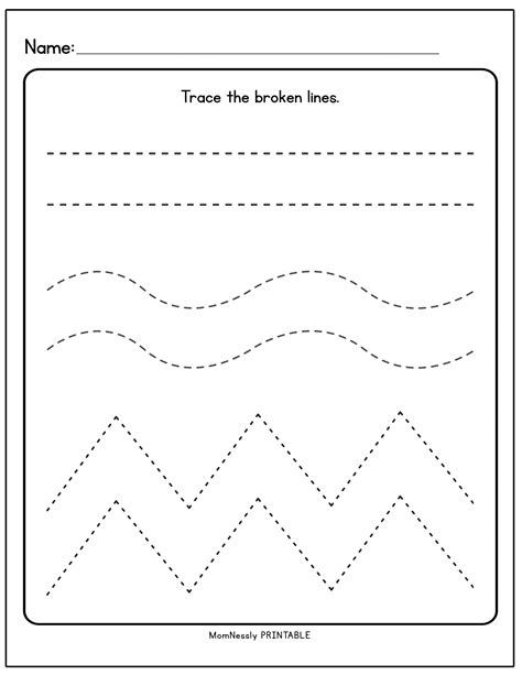 Dotted Line Tracing Worksheets 75c