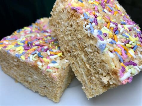 Birthday Cake Rice Krispie Treats - Fittest Kitchen