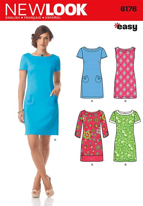 Misses Dress With Sleeve Variations Shift Dress Pattern Dress Sewing Patterns Sewing Dresses