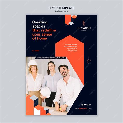 Free Psd Flat Design Architecture Flyer Template