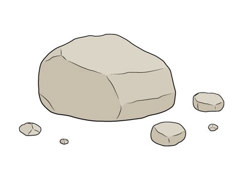 How To Draw A Rock Step By Step Easylinedrawing