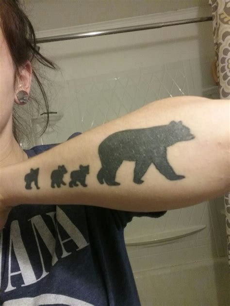 Bear Tattoo For Kids Bear Tattoos Mama Bear Tattoos Mother Tattoos