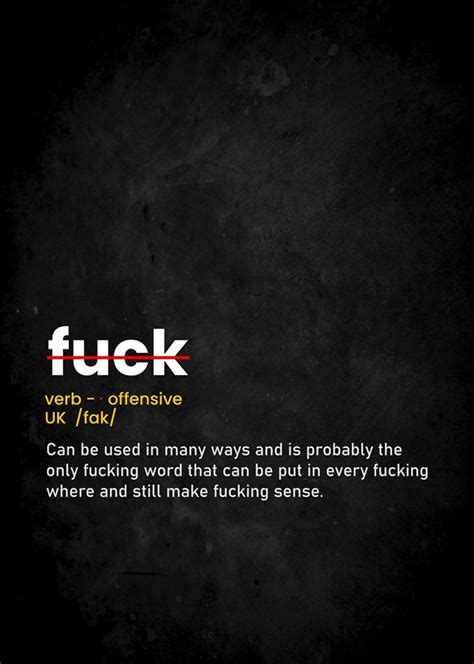 Meaning Of Fuck Posters And Prints By Yunur Mawan Printler