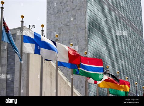United Nations Building Flags
