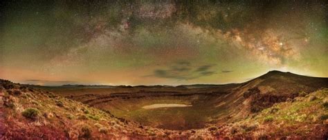Milky Way Over Lunar Crater Nevada Todays Image Earthsky