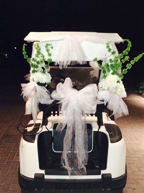 Wedding Golf Cart Decorations | Golf Course Wedding