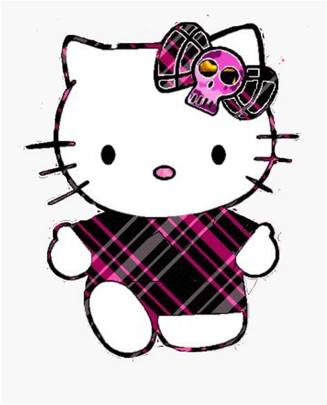 Goth Hello Kitty Free Transparent Clipart Clipartkey