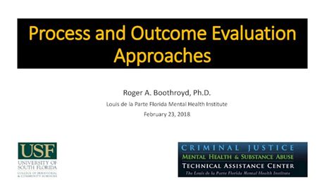 Pdf Process And Outcome Evaluation Approachesprocess Evaluation