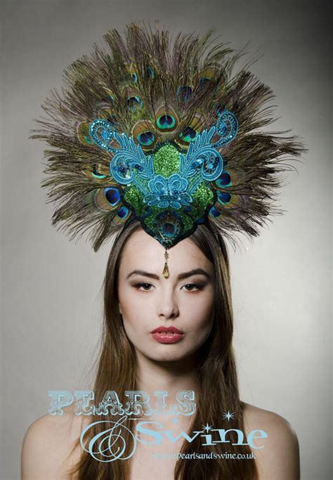 Peacock Crown Feather Headdress Headdress Headpiece