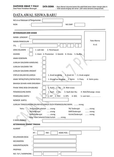 Data Siswa Akan Dikenai Hukuman Sanksi Bila Salah Tidak Benar Dalam