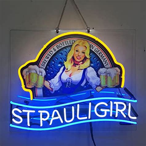 New St Pauli Girl Shop Open Beer Bar Neon Light Sign 24x20 3