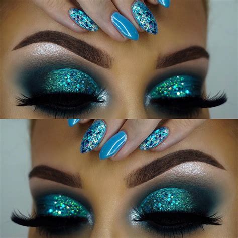 Pin By Razia Sheren On Makeup • Glam • Make Me Up Turquoise Makeup