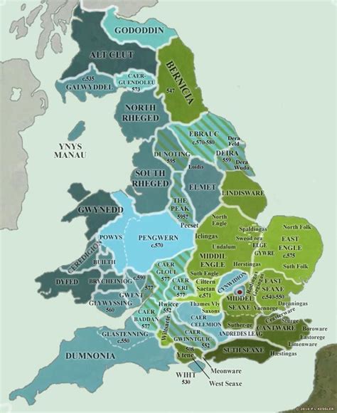 The Anglo Saxon Conquest Ad 550 600 Roman Britain Map Of Britain