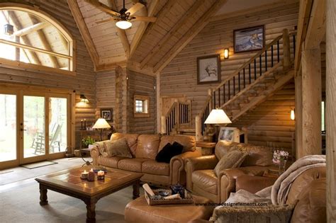 Log Home Lavely Traditional Living Room Other Metro By Home