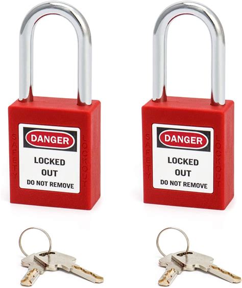Master Lock 410kared Lockout Tagout Safety Padlock With Key Keyed