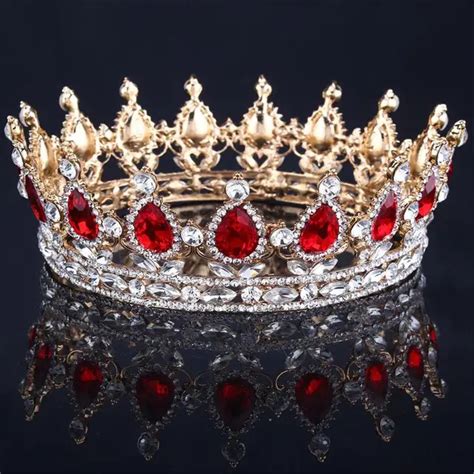 Diseños Europeos Calientes Real Rey Reina Corona Rhinestone Tiara