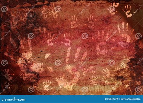 Prehistoric Hand Prints Stock Image Image Of Fingers 26549779