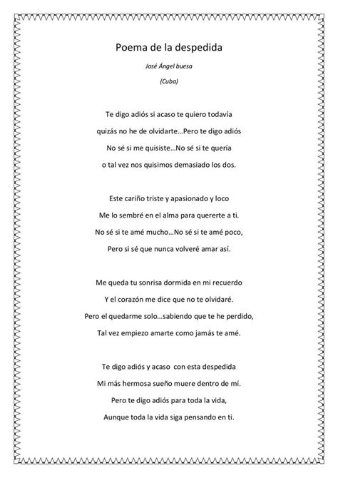 Poema De La Despedida Poemas Poemas De Despedida Despedida