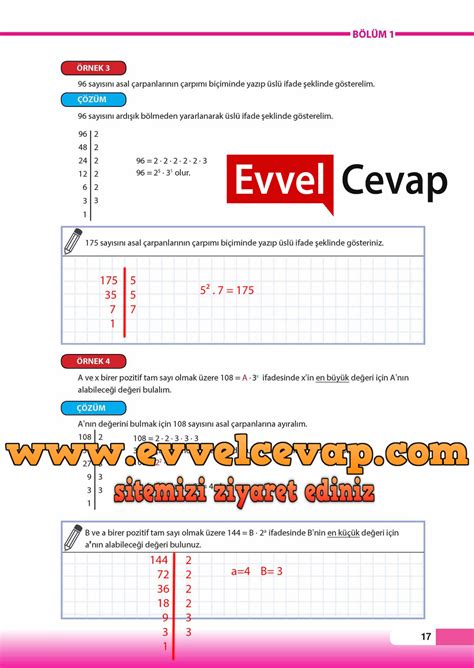 8. Sınıf Matematik Meb Yayınları Ders Kitabı Cevapları Sayfa 17
