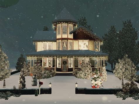 Via Sims Christmas House The Sims 3 Sims Building Building A House