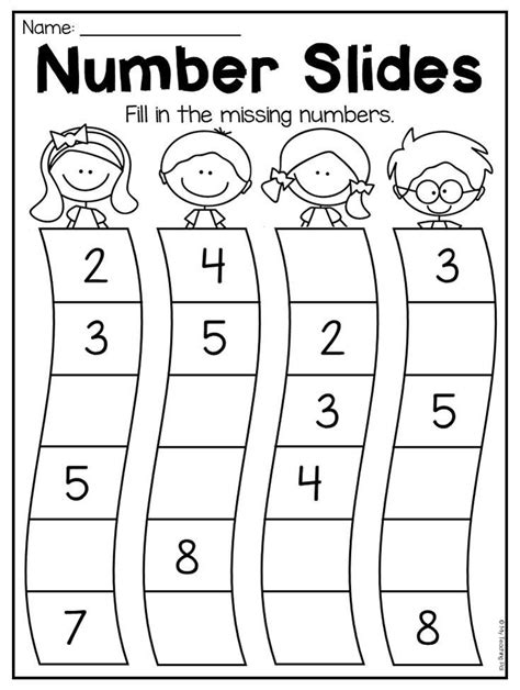 Number Order Worksheet For Kindergarten This Packet Is Fichas De Matemáticas Para Guardería