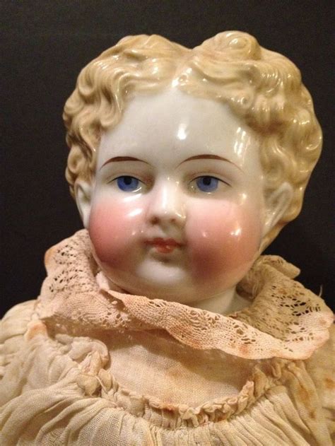 17 Antique Blonde Curly Hair China Head Doll Kid Body All Original