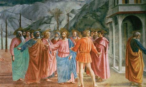 The Tribute Money By Italian Renaissance Painter Masaccio Renaissance