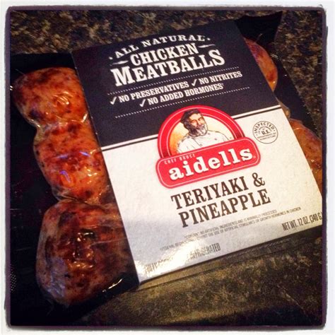 I would have liked a little more spice and i forgot the liquid smoke but the flavor was good. Product Review: Aidells Teriyaki & Pineapple Chicken Meatballs | The Food Hussy!