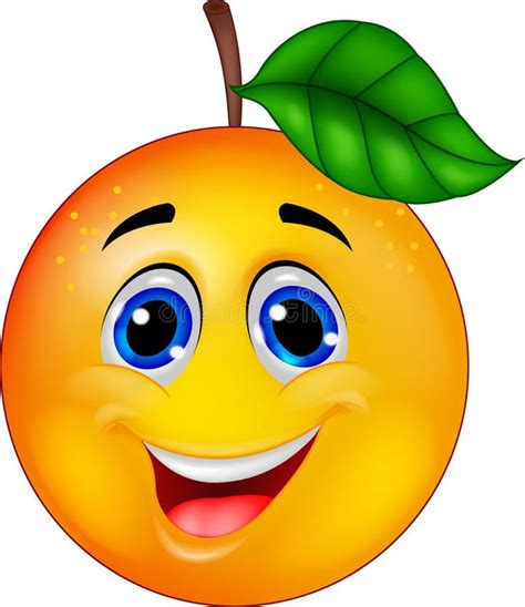 Orange Cartoon Character Stock Photo Fruta Divertida Projetos De