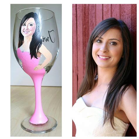 One Custom Hand Painted Wine Glass Personalized And Unique In Etsy