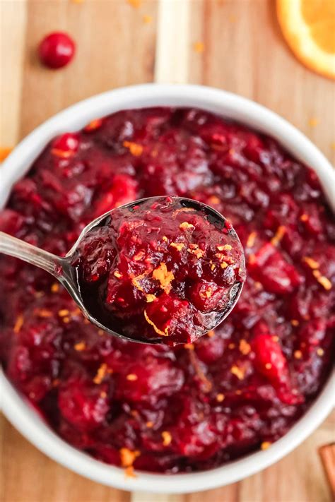 cranberry sauce with orange and cinnamon so easy the chunky chef