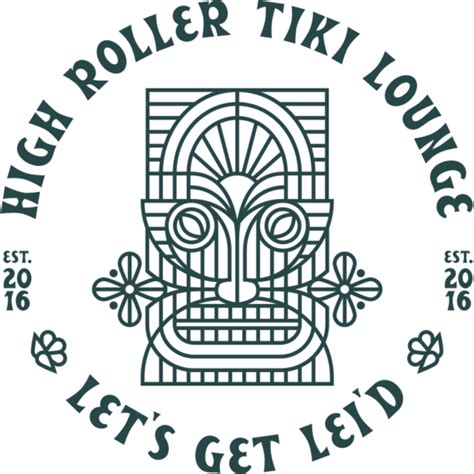 Ohrringmessung in fotos auf der skala gezeigt. High Roller Tiki Lounge Logo and Website Design Case Study