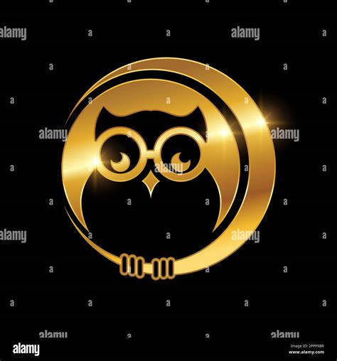 Golden Owl Symbol Logo Sign Stock Vector Image And Art Alamy