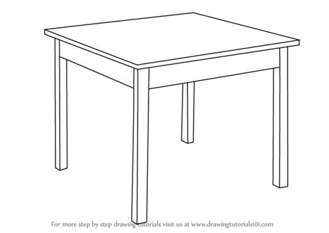 Table And Chairs Drawing