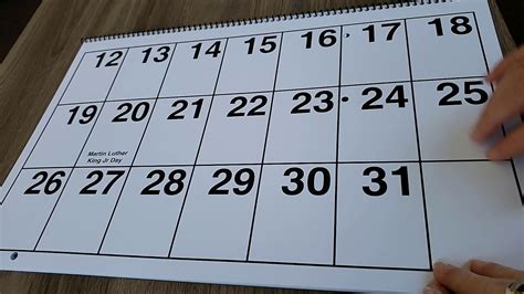 Extra Large Print Calendar Youtube