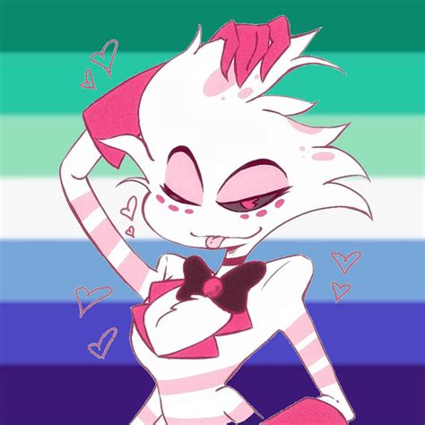 Posting Canon Lgbt Characters Day 22 Angel Dust From Hazbin Hotel Rlgbt