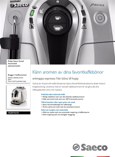 Philips Hd874501 Leaflet Hd874501 Released Sweden Swedish User