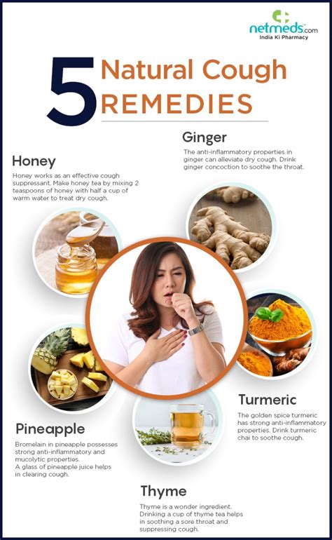 5 Effective Home Remedies To Treat Dry Cough Infographic