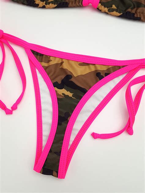 Camouflage With Pink Brazilian Bikini Hunni Bunni