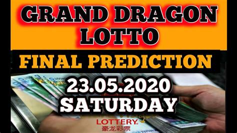 Just because the lottery is a random game, this doesn't not mean your lotto strategy must be random too. 23.05.2020 SAT! GRAND DRAGON LOTTO 4D - YouTube