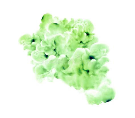Green Smoke On White Background 3d Illustration 3d Rendering Stock