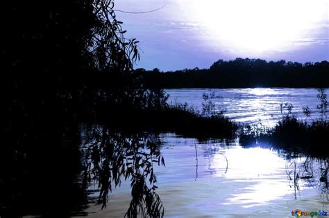 Cyan Color Sunset Over Lake Download Free Picture №18196