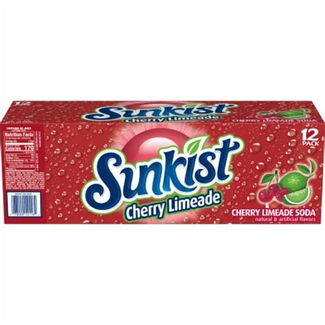 Sunkist Cherry Limeade Soda Cans 12 Pk 12 Fl Oz Smiths Food And Drug